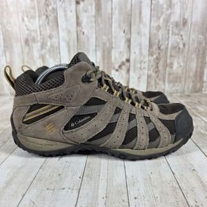 Columbia Mens 9W Waterproof Hiking Boots Brown Techlite Omni Grip